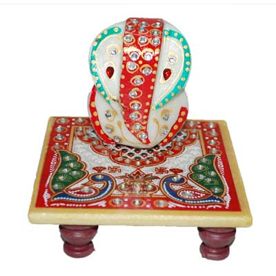 "Marble Finish Lord Ganesh -code020 - Click here to View more details about this Product